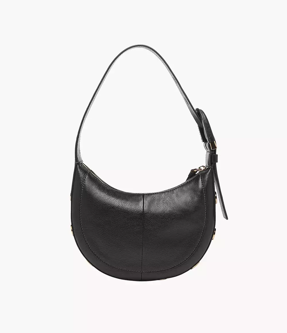 Fossil Harwell Leather Crescent Black Tas Wanita ZB1916-001