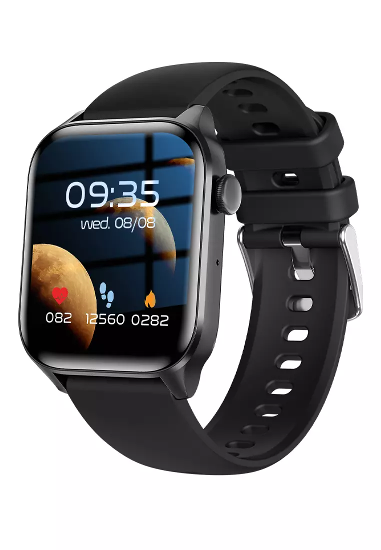 Smart Watch T12Pro Bluetooth Calling 1.85 inch HD Display Fitness Tracker Health Monitor Bracelet Smart Watch black