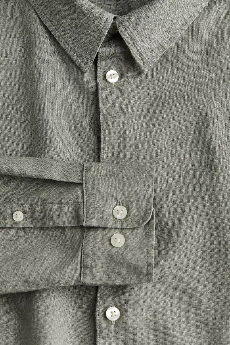 Regular Fit Linen-blend shirt