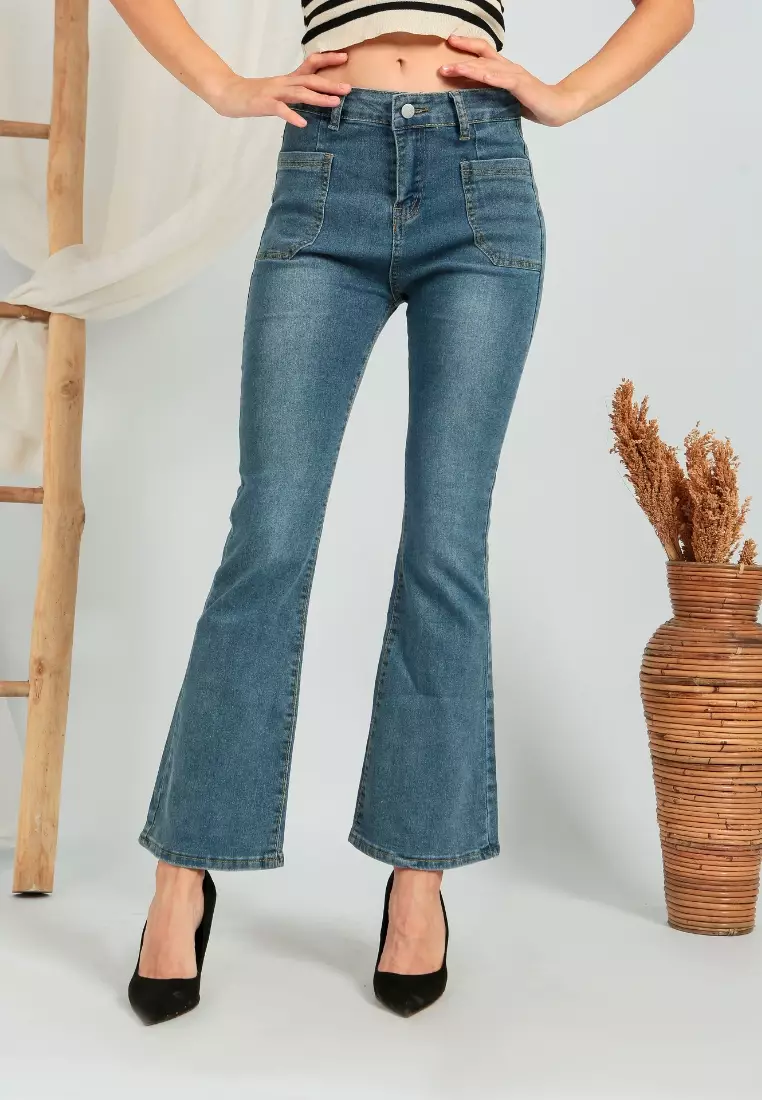 Doona Flare Jeans High Waist in Blue