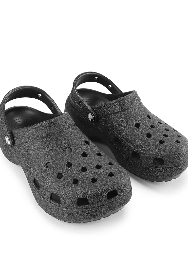 Classic Platform Glitter Clog