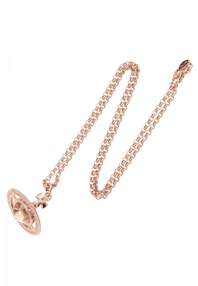 Pre-Loved Vivienne Westwood necklace brass Pink gold