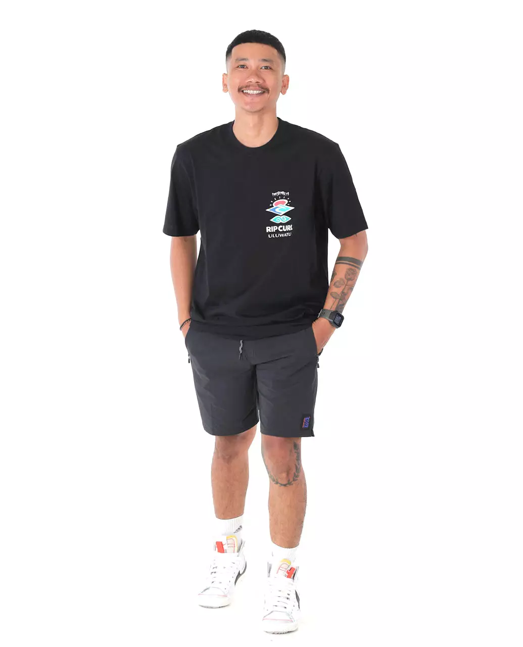 Rip Curl Men Bali Putu Surya Uluwatu Tee - Black