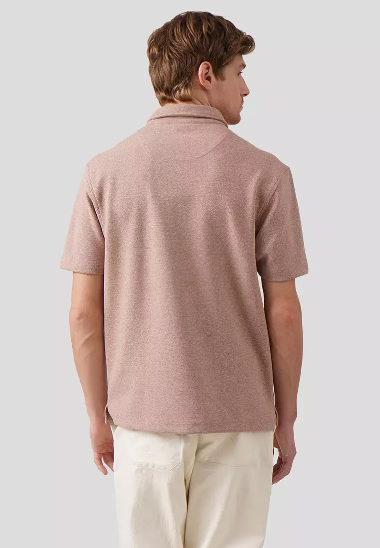 Regular Fit Polo Shirt In Textured Knit