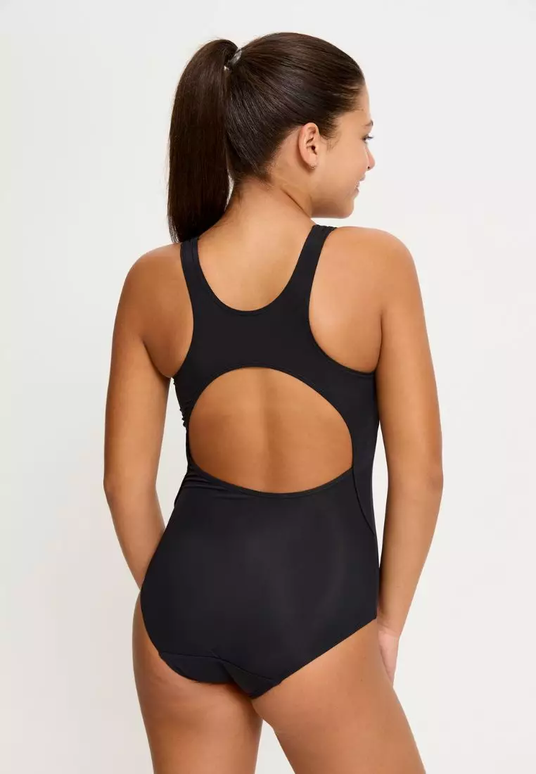 Modibodi Teen Period Swimwear Racerback One Piece Light Black