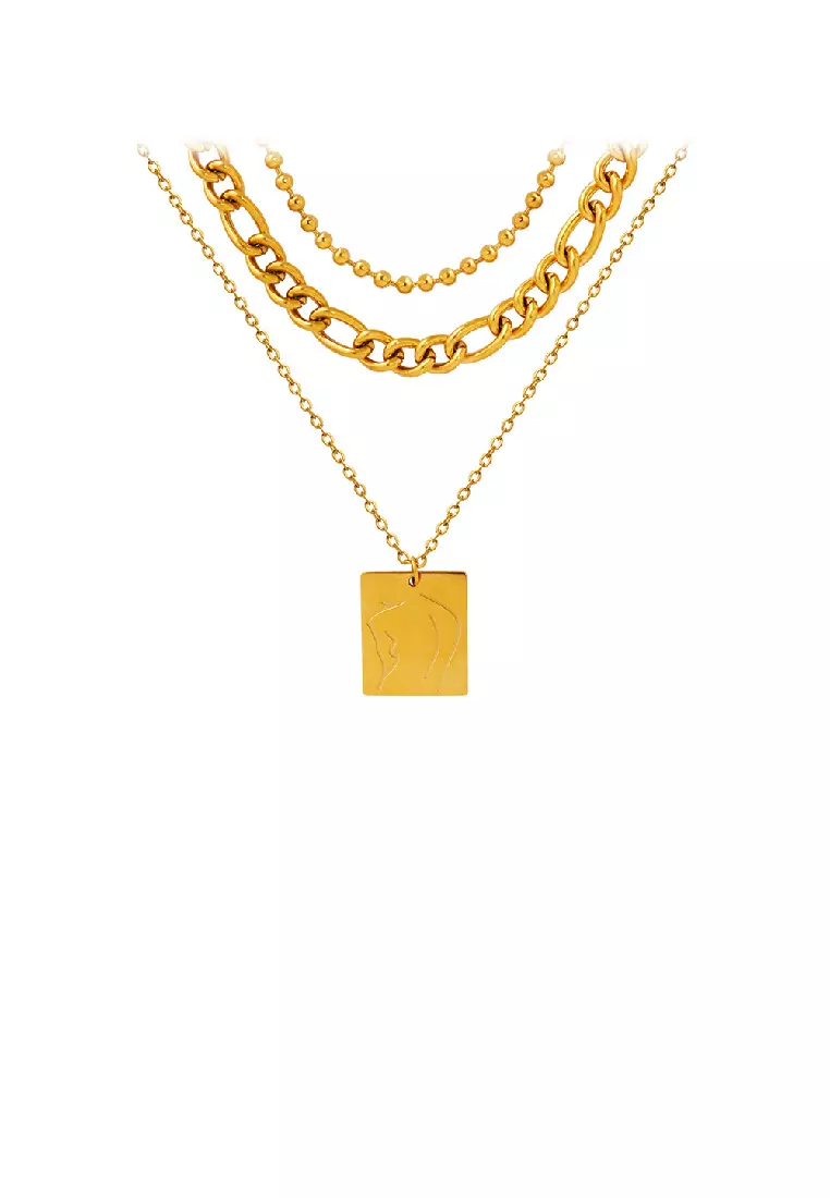 Buy Glamorousky Fashion Temperament Plated Gold 316L Stainless