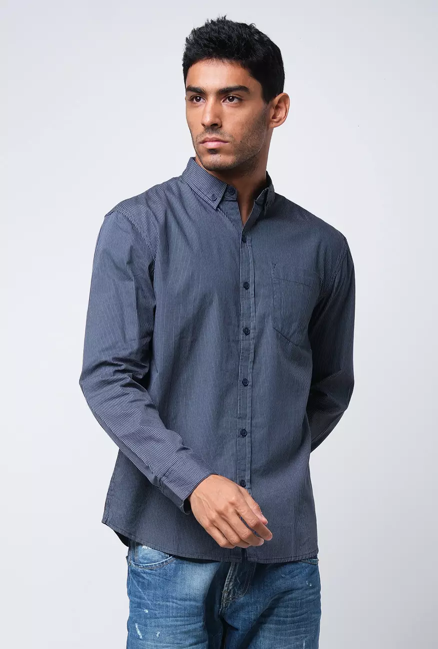 Kemeja Pria Slimfit Pixel