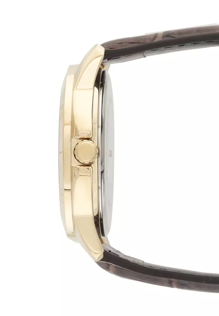 Casio Jam Tangan Pria - Brown Gold - Leather Strap - MTP-V004GL-9AUDF