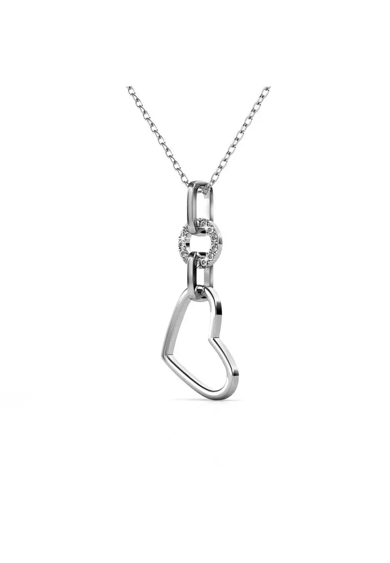 Love Circlet Pendant WG - Kalung Crystal by Her Jewellery