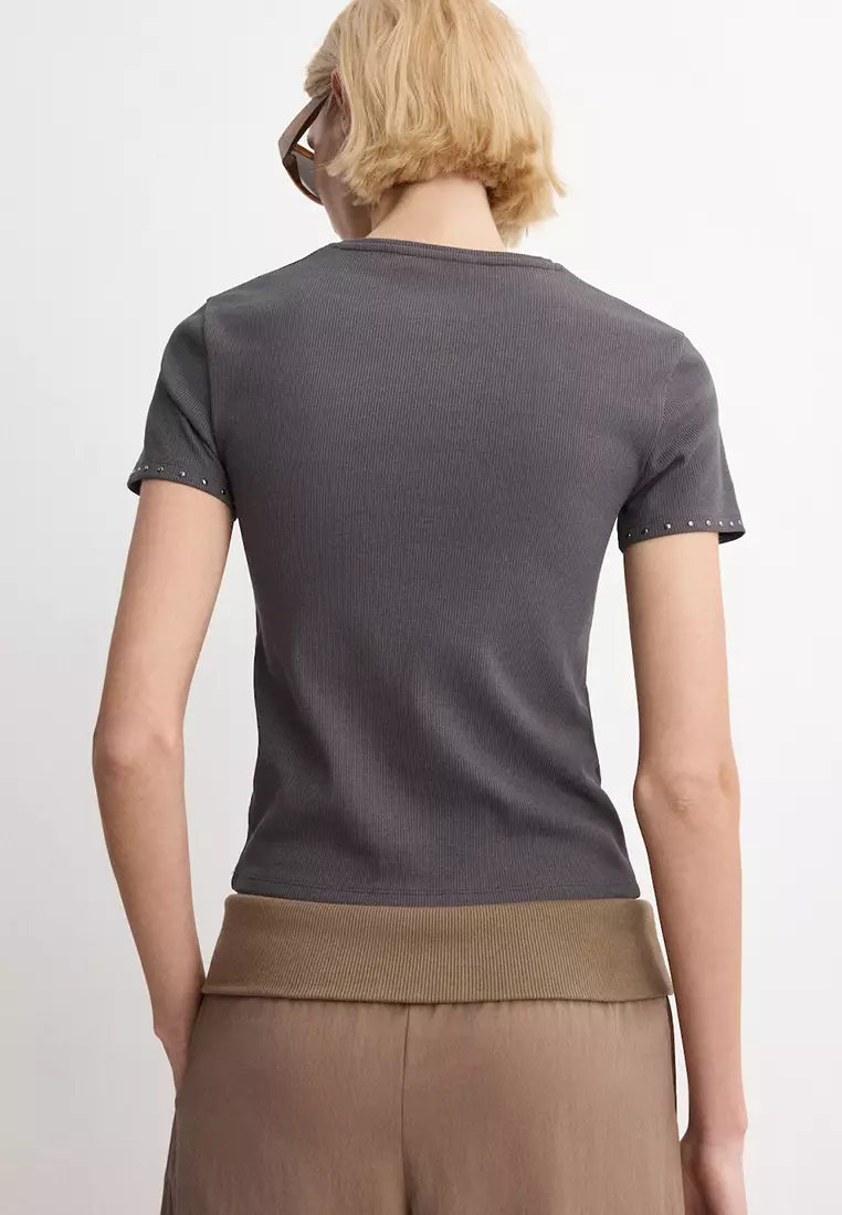 Short-Sleeve Studded T-Shirt