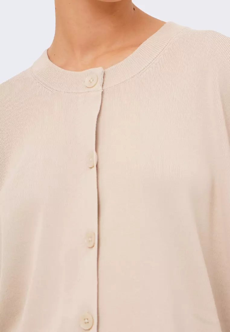 Women's Button Up Dolman Sleeve Knit Shirt