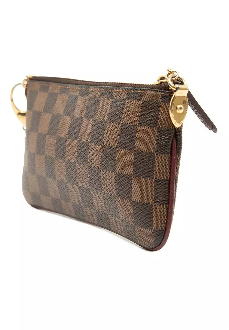 Pre-Loved Louis Vuitton Damier Ebene Trunks Labels Pochette Milla Mm