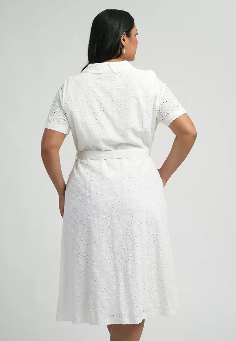Milly by Paperdolls Cleo Eyelet Shirt Dress