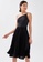 Love, Bonito black Anya Asymmetrical Pleated Midi Dress 66CE5AA06FF5B1GS_3