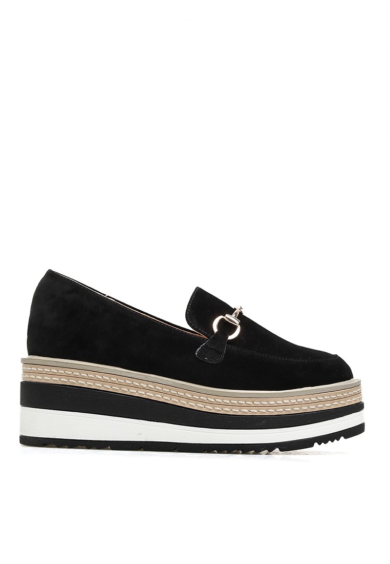 British Style Ferrule Round Toe Flatform Shoes LW1837