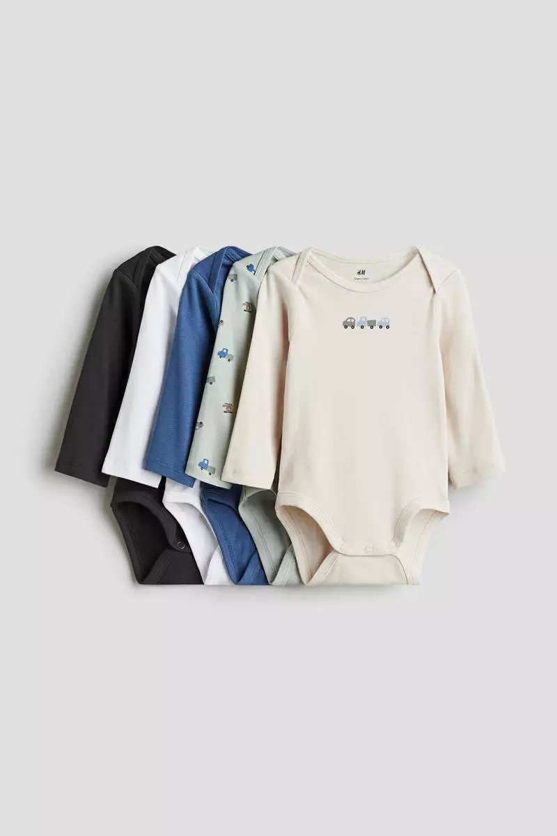 5-pack long-sleeved bodysuits