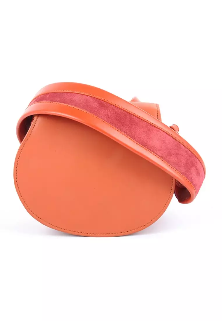 Small Marcie Saddle Crossbody Bag in Brown