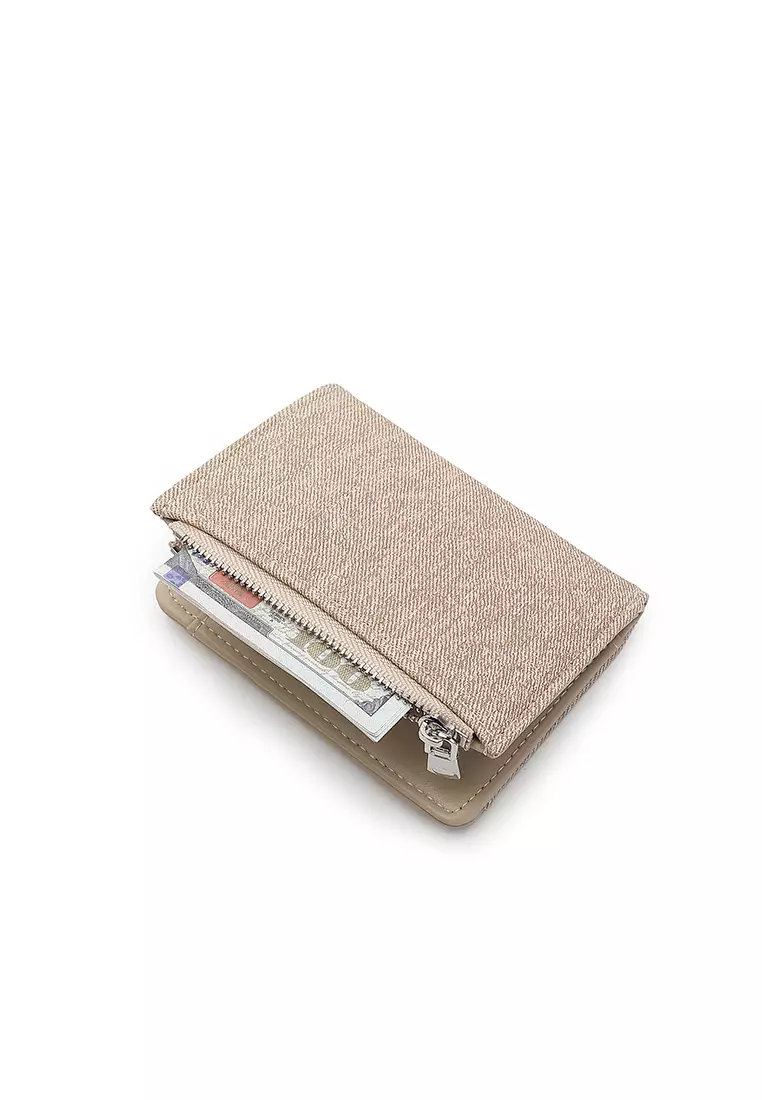 Women's 2 in 1 Purse/Wallet With Coin Compartment (Dompet Wanita 2 in 1 dengan Kompartmen Koin) - Cokelat