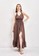 NAVVA BALI gold and brown Tiberio Halter Maxi Dress Brown A5821AAD8D55CBGS_1