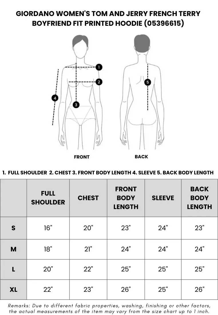 Women's Tom and Jerry French Terry Boyfriend Fit Printed Hoodie