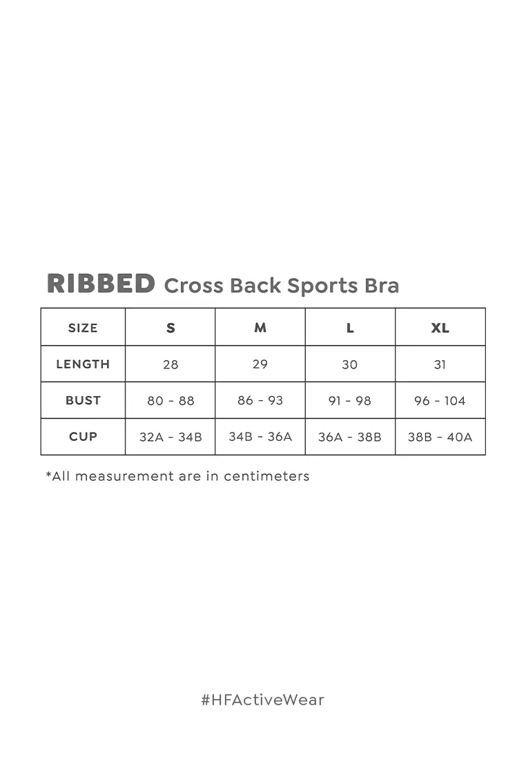 Jual Happyfit HAPPYFIT RIBBED Cross Back Sports Bra White Original 2024