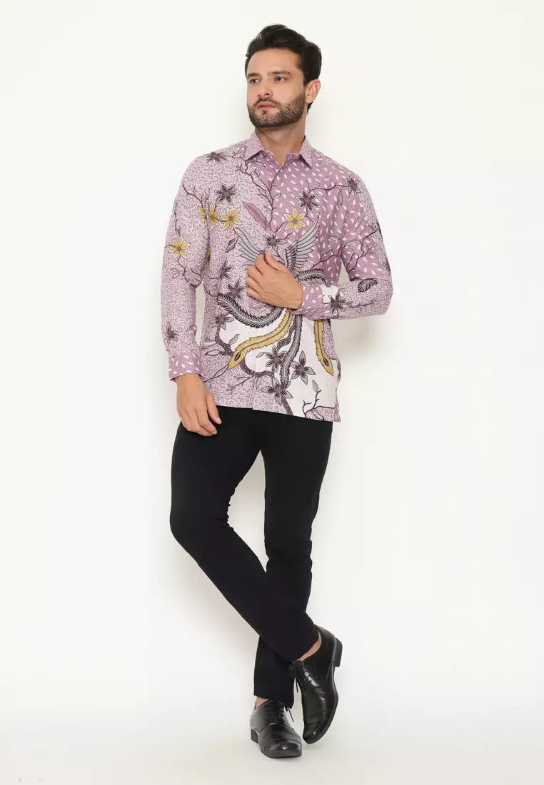 MAGINOT TRI Batik Pria Slim Fit Lengan Panjang