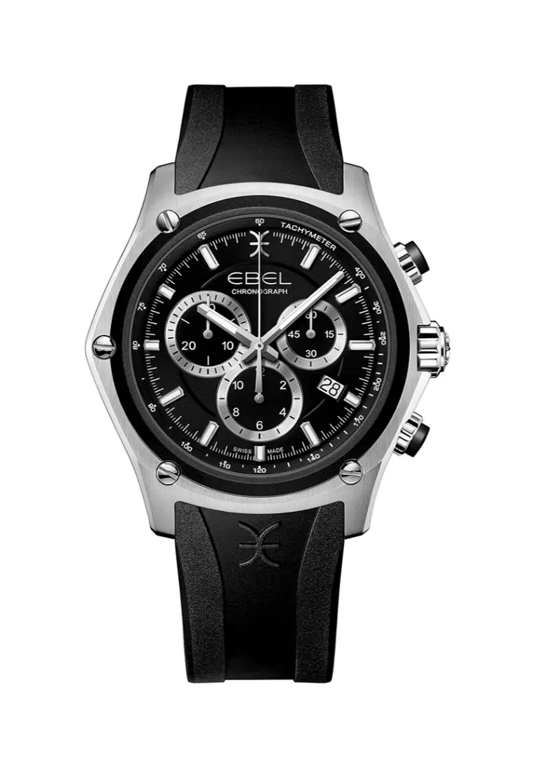 Buy EBEL Ebel Discovery, Men's Black Dial Swiss Qtz Chrono Movement