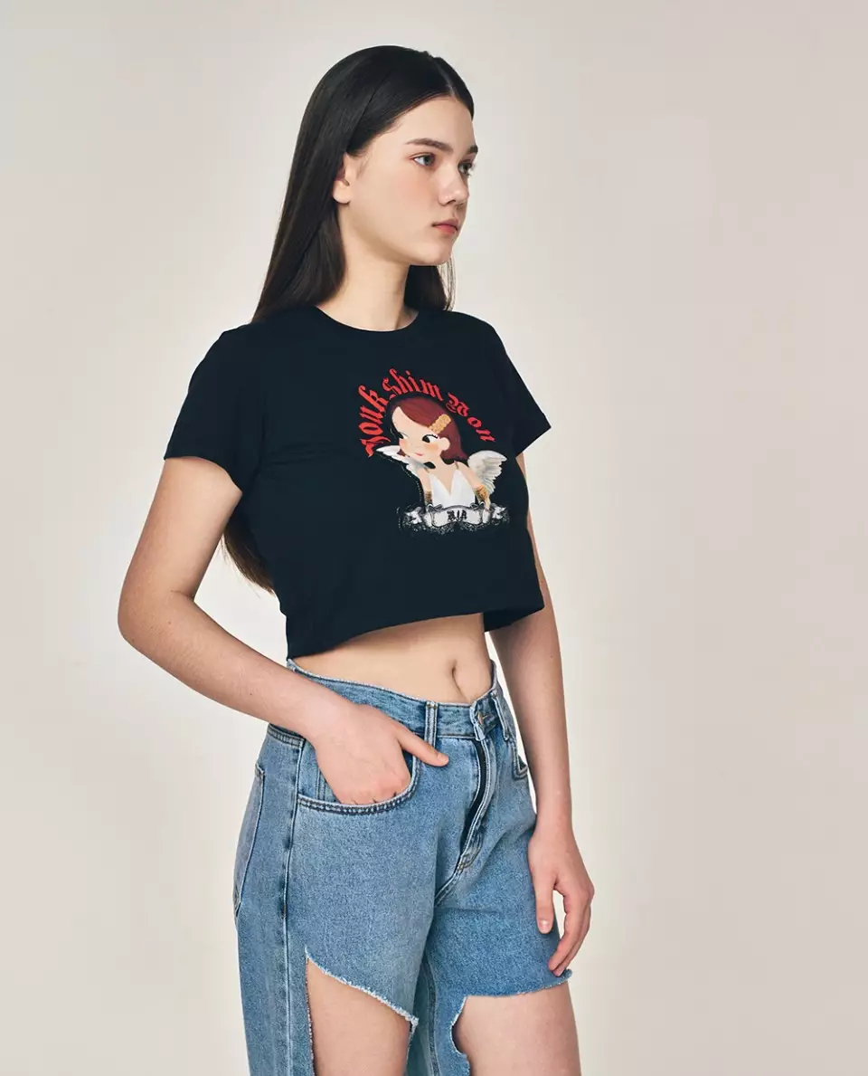 Angel Crop T-Shirt Ria size M