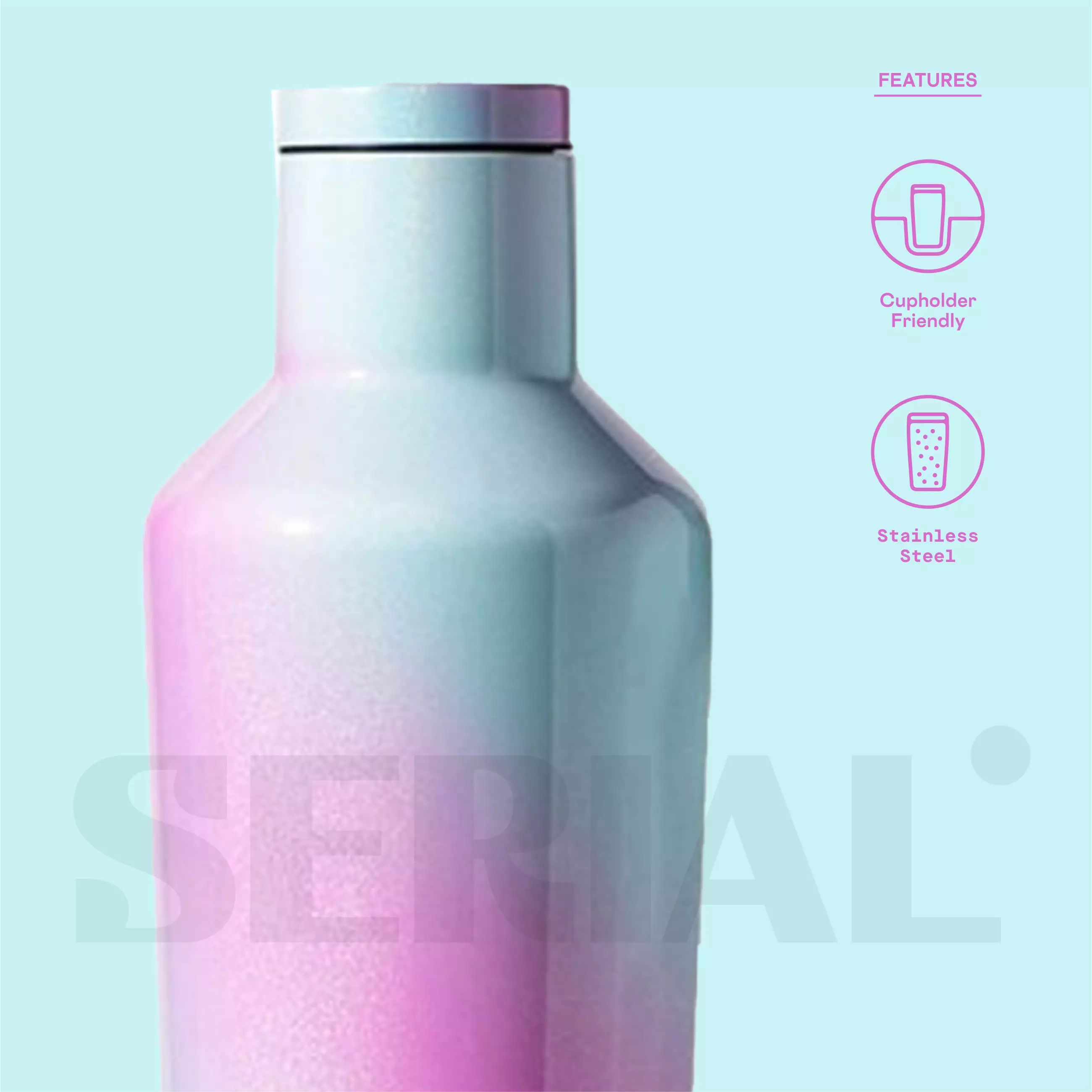 CORKCICLE Canteen 16oz - Unicorn Wonderland