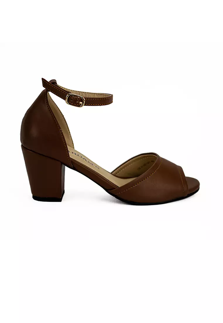 Discount on Cardam's Lifestyle  shoes - SKU: Eclb Olv 00197 Brown Heeled Sandals