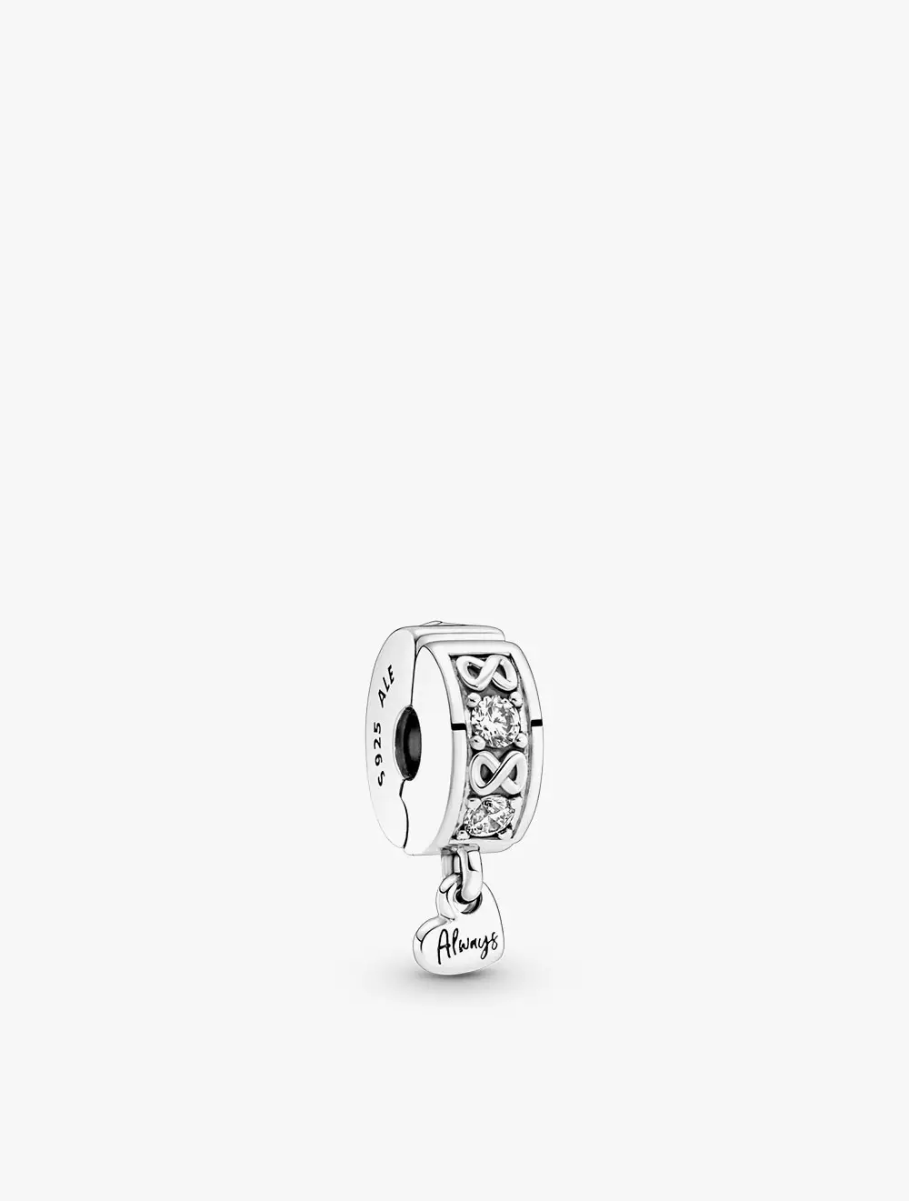 Jual PANDORA Infinity sterling silver clip with clear cubic