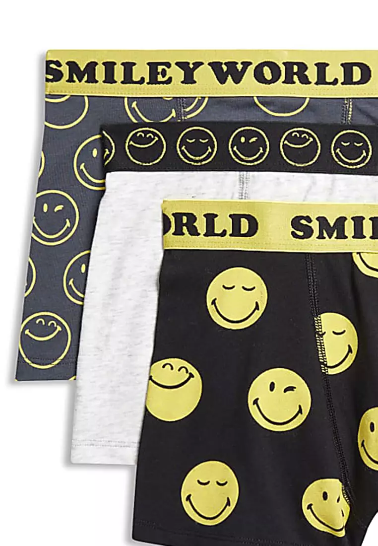 3pk Cotton with Stretch SmileyWorld