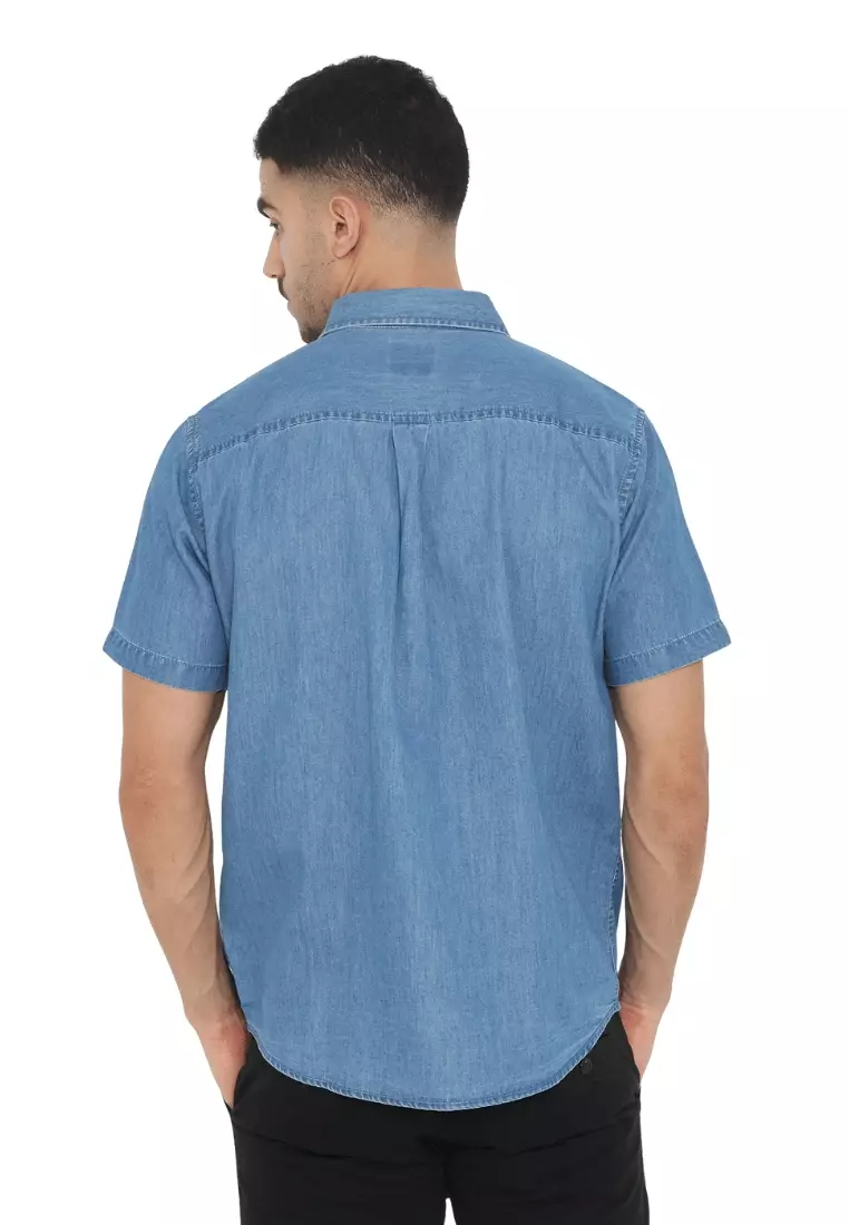 POLICE Kemeja Polos Jeans  Regular Fit Pria