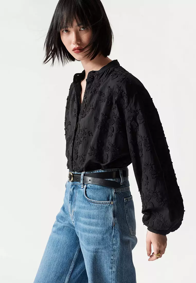 Buy & Other Stories Band Collar Blouse 2024 Online ZALORA
