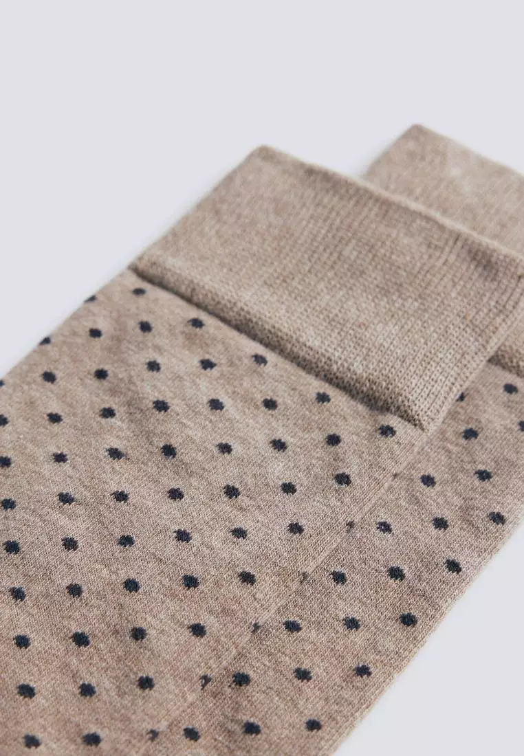 Long Polka Dot Contrast Sock