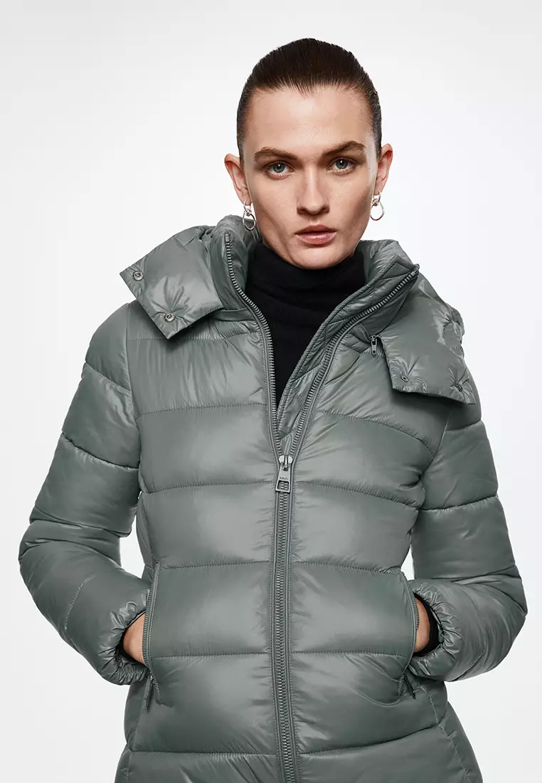 Buy Mango Hood Quilted Coat 2024 Online ZALORA Philippines