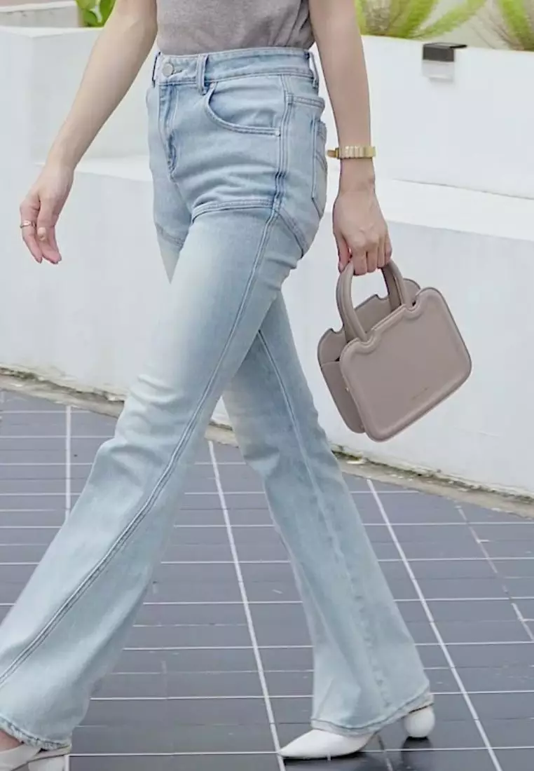 Women's Top Handle Bag / Sling Bag / Crossbody Bag - Beige