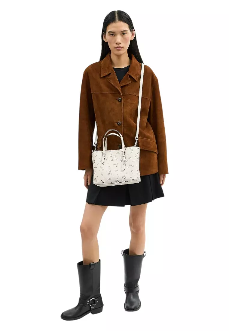 Mollie Tote 25 With Star Print - White