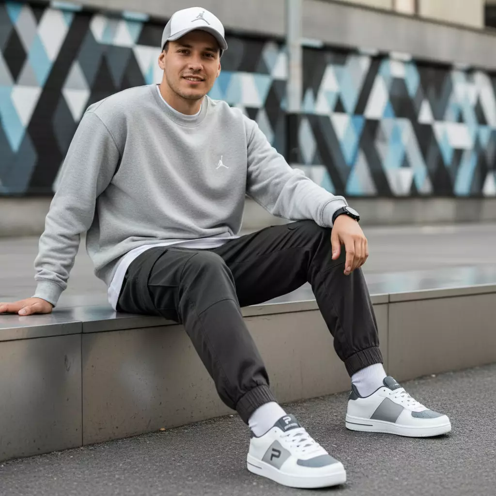 PAULMAY - Sepatu Sneakers Pria Denver - White Grey