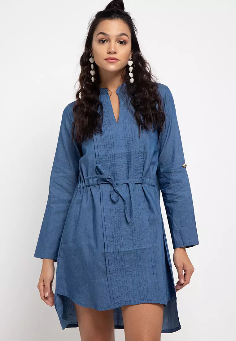 Nabine Denim Dress In Blue