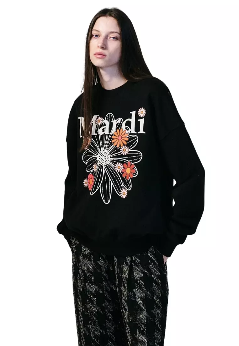 Sweatshirt Flowermardi Blossom - Black Cream
