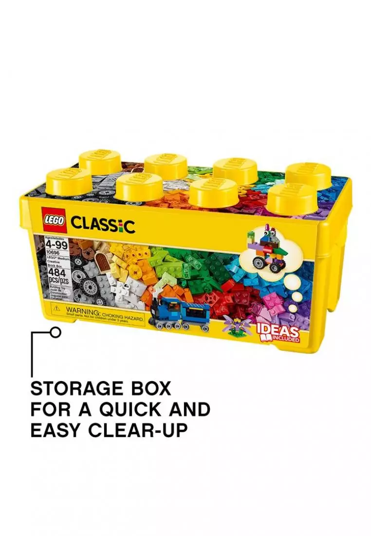 lego classic medium creative brick box 484 pieces 10696