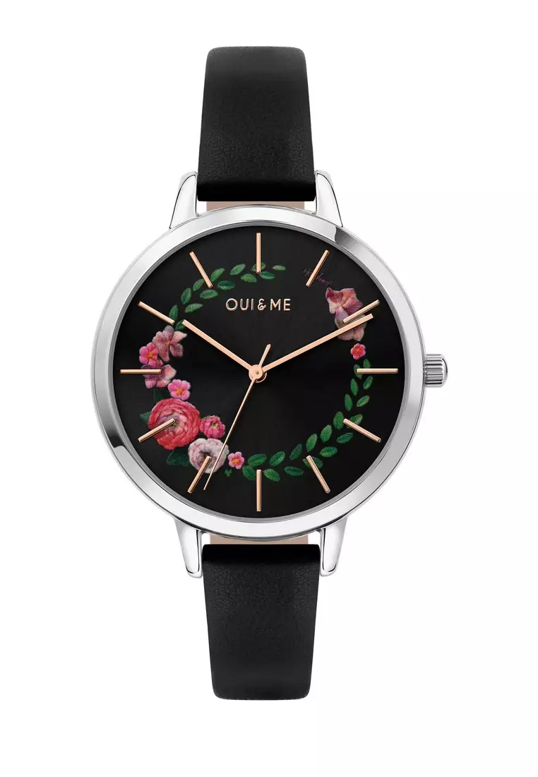 Floral discount dial watch