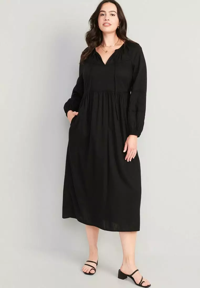 Old navy black sale long sleeve dress
