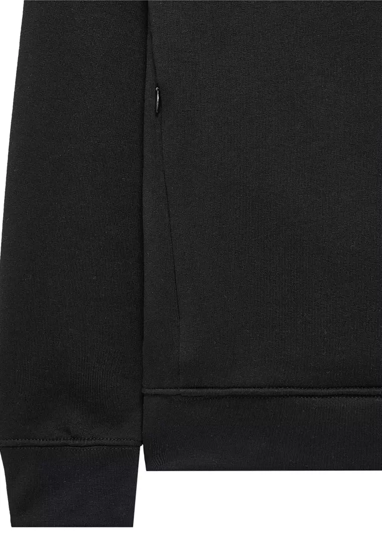 MENS BLACK RIBBE BADGE HOODIE