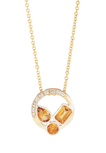 HABIB gold HABIB Chic Collection Citrine Gemstone Diamond Necklace in Yellow Gold 559040722(YG)-CITR C9497AC76916E3GS_1