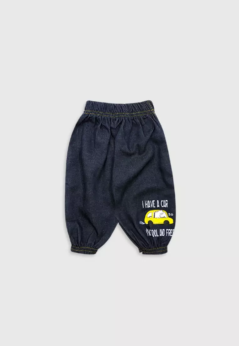 Wakakids Baju Bayi Anak Laki Laki Setelan Celana Jeans Jogger Im Cool 3439 Abu