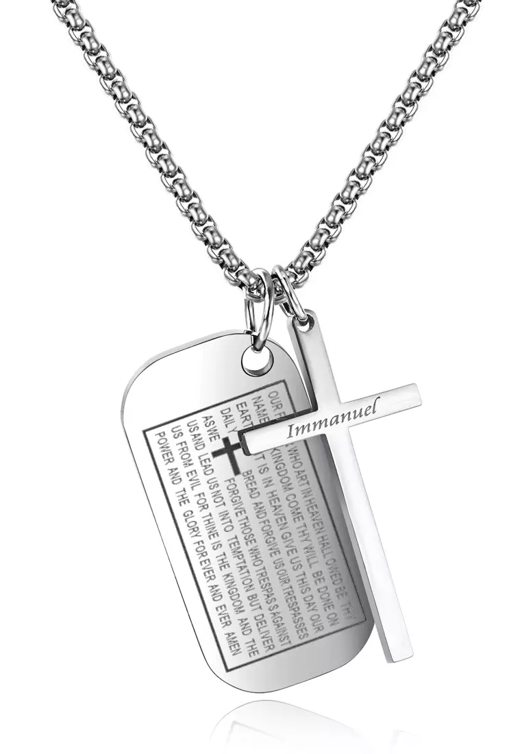 Men's Bible Cross Necklace