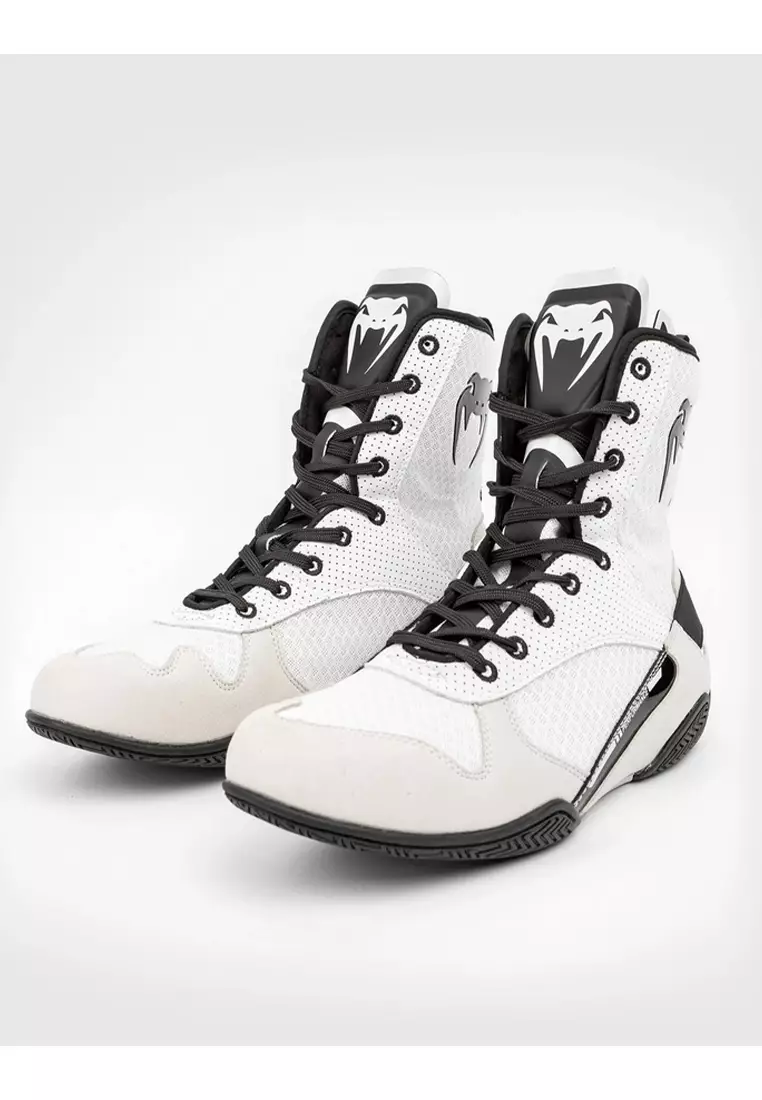 Venum Elite Boxing Shoes - White/Black