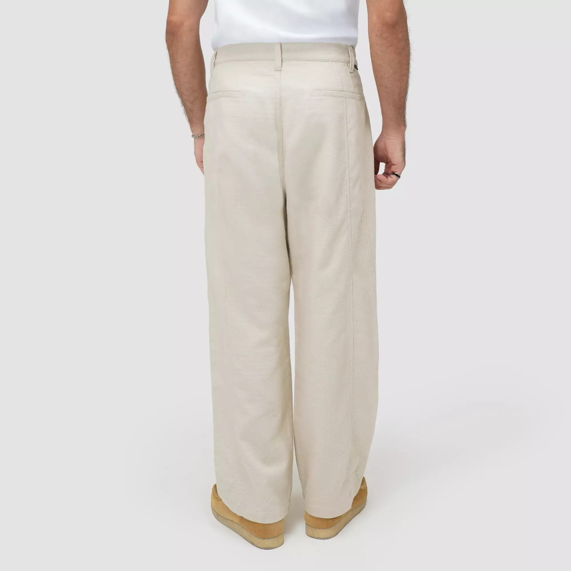 CELCIUS Wide Leg Jaquard Trousers I31000489C Cream